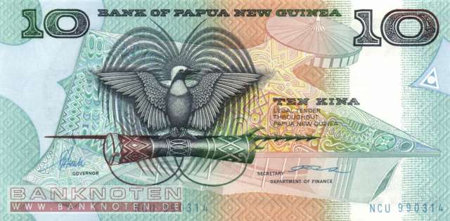 Papua Neuguinea - 10  Kina (#009c_UNC)