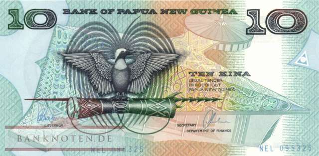 Papua New Guinea - 10  Kina (#009d_UNC)