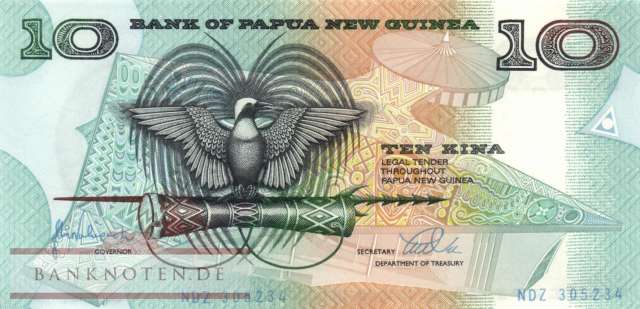 Papua Neuguinea - 10  Kina (#009e_UNC)