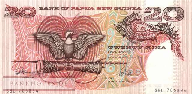 Papua Neuguinea - 20 Kina (#010a_UNC)