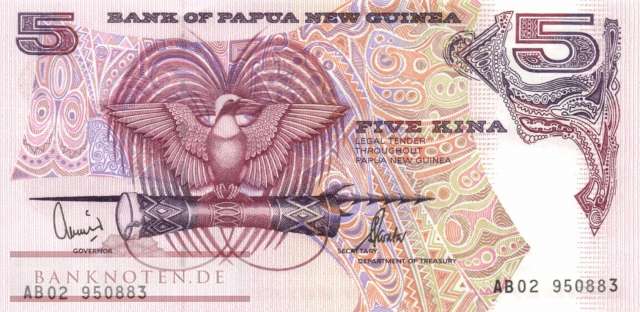 Papua New Guinea - 5  Kina (#013e_UNC)