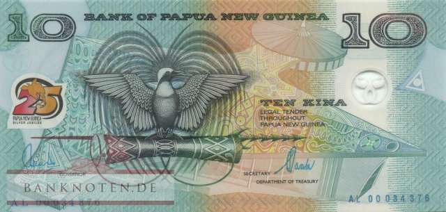 Papua New Guinea - 10  Kina (#023_UNC)