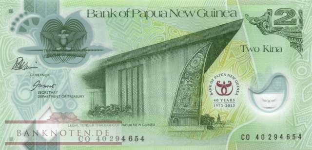 Papua Neuguinea - 2  Kina - 40 Jahre Bank of PNG (#045_UNC)
