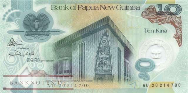 Papua New Guinea - 10  Kina (#052a_UNC)