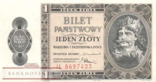 Poland - 1  Zloty (#050_AU)