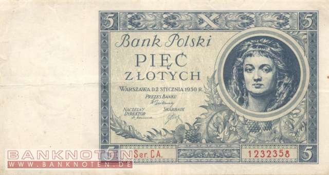 Polen - 5  Zlotych (#072_VF)