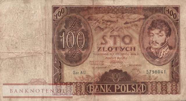 Polen - 100  Zlotych (#074a_F)