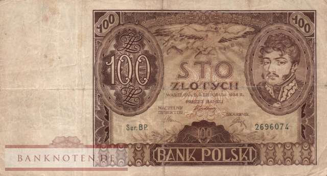 Polen - 100  Zlotych (#075a_F)