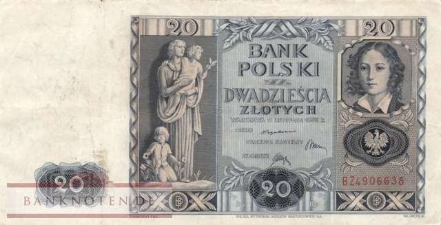 Polen - 20  Zlotych (#077_VF)