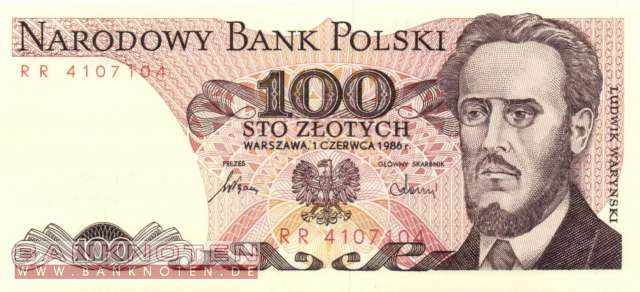 Poland - 100 Zlotych (#143e-86_UNC)