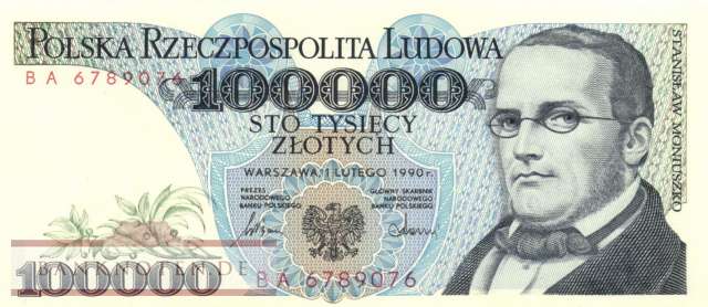 Poland - 100.000  Zlotych (#154a_UNC)