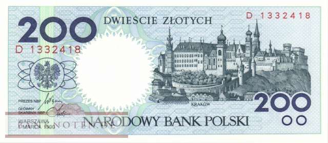 Polen - 200  Zlotych (#171a_UNC)
