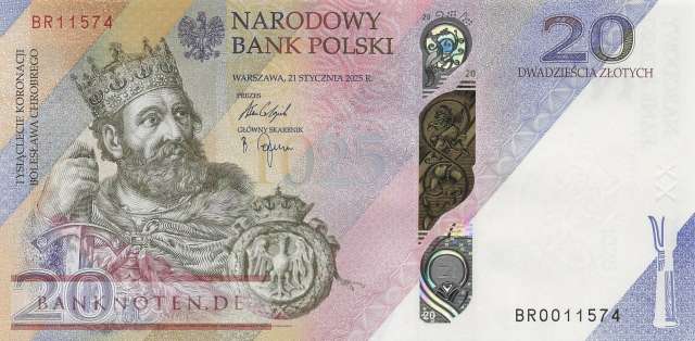 Poland - 20  Zlotych - 1000 yrs... w. folder (#199F_UNC)