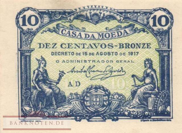 Portugal - 10  Centavos (#095b_AU)