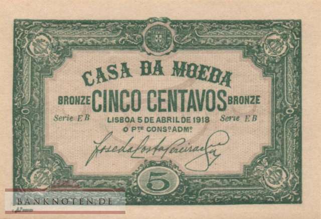 Portugal - 5  Centavos (#097_AU)