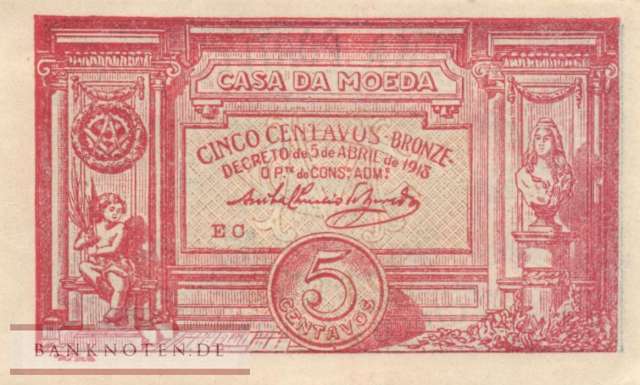 Portugal - 5  Centavos (#098_AU)