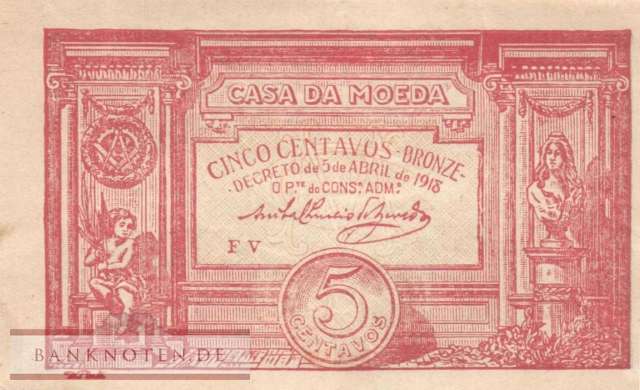 Portugal - 5  Centavos (#098_XF)