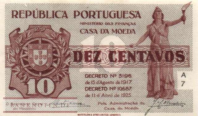 Portugal - 10  Centavos (#101_AU)