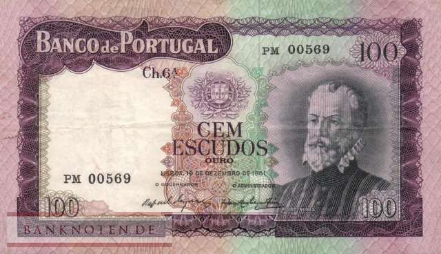 Portugal - 100  Escudos (#165a-U2_F)