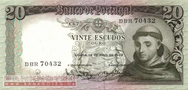 Portugal - 20  Escudos (#167b-7_UNC)