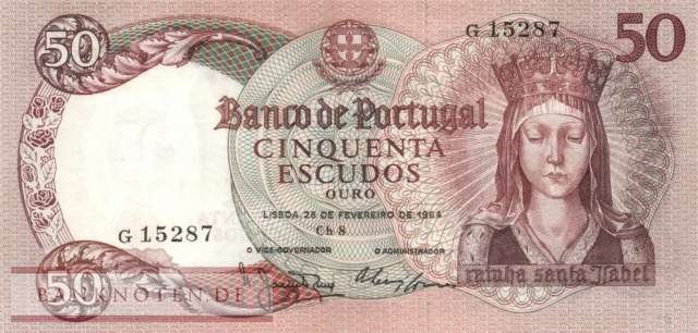 Portugal - 50  Escudos (#168-U9_AU)