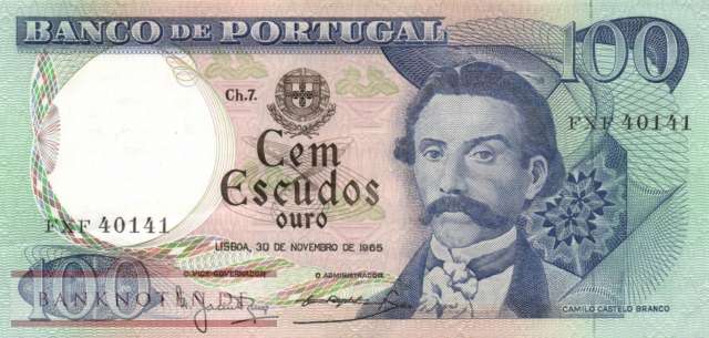 Portugal - 100  Escudos (#169a-2_XF)