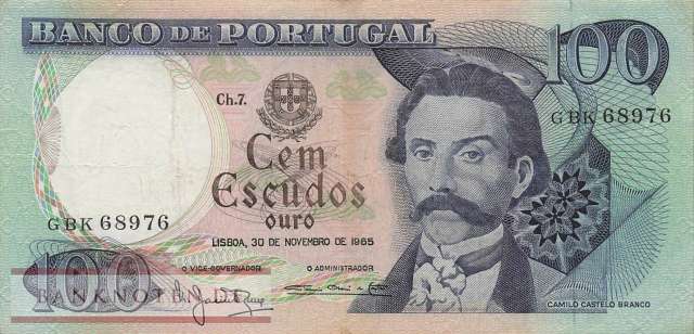 Portugal - 100  Escudos (#169a-3_VF)