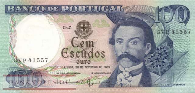 Portugal - 100  Escudos (#169a-U14_XF)