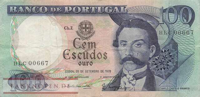 Portugal - 100  Escudos (#169b-2_F)