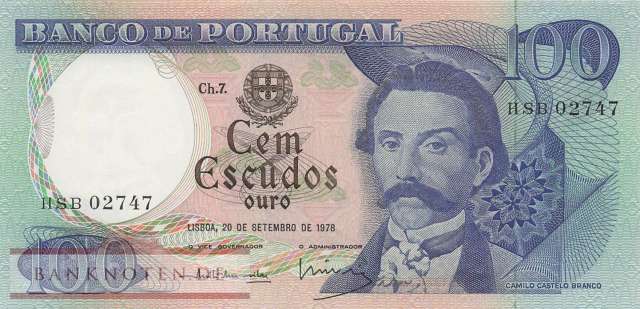 Portugal - 100  Escudos (#169b-6_XF)