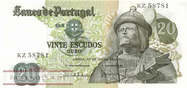 Portugal - 20  Escudos (#173-10_UNC)