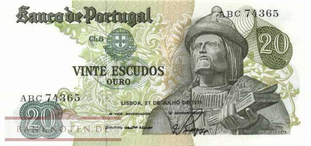 Portugal - 20  Escudos (#173-11_UNC)