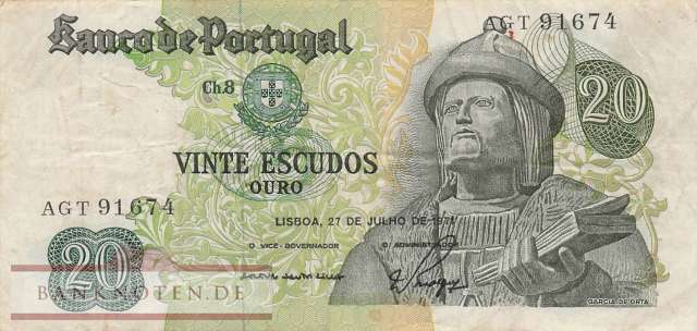 Portugal - 20  Escudos (#173-11_F)