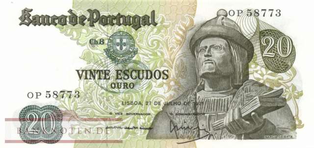 Portugal - 20  Escudos (#173-15_UNC)