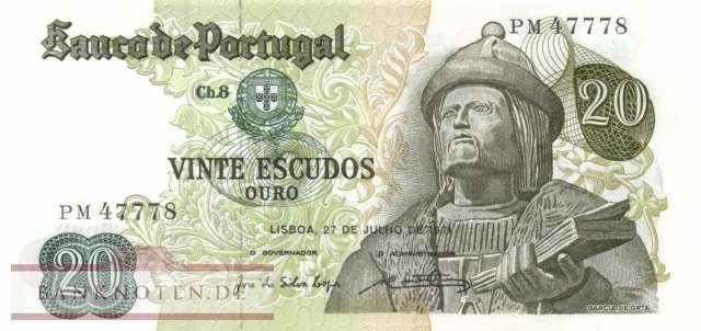 Portugal - 20  Escudos (#173-3_UNC)