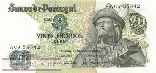 Portugal - 20  Escudos (#173-4_UNC)