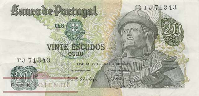 Portugal - 20  Escudos (#173-5_VF)