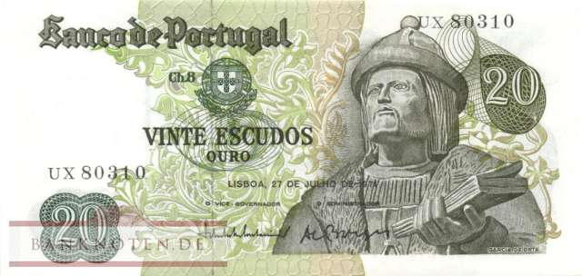 Portugal - 20  Escudos (#173-9_UNC)