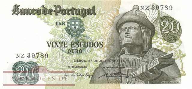 Portugal - 20  Escudos (#173-U16_UNC)
