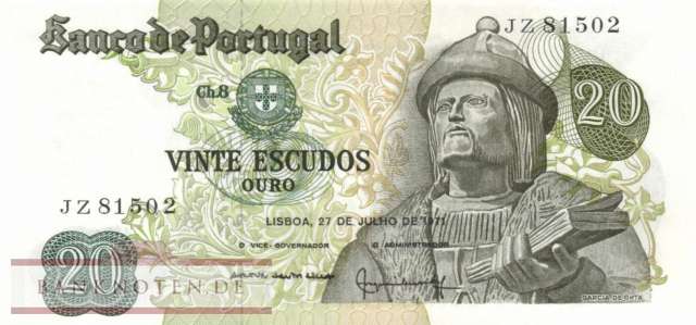Portugal - 20 Escudos (#173-U6_UNC)