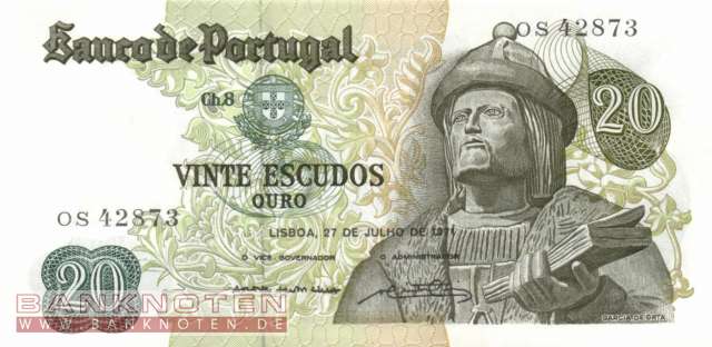 Portugal - 20 Escudos (#173-U7_UNC)