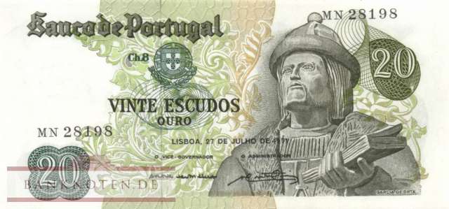 Portugal - 20  Escudos (#173-U7_AU)