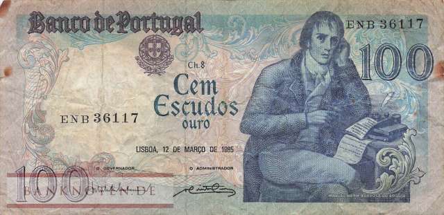 Portugal - 100  Escudos (#178d-4_F)