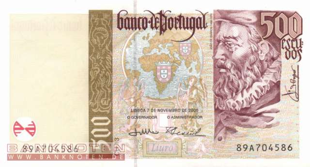 Portugal - 500  Escudos (#187c_UNC)