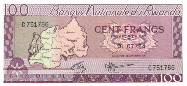 Rwanda - 100  Francs (#008a-64_UNC)