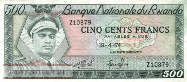 Ruanda - 500  Francs (#011a_AU)