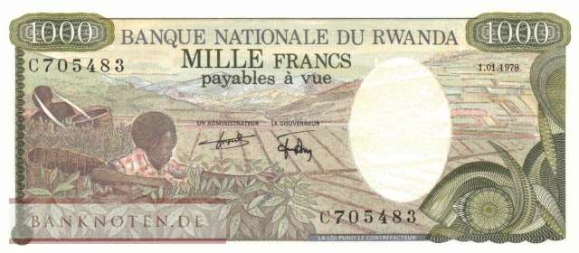 Rwanda - 1.000  Francs (#014a_AU)