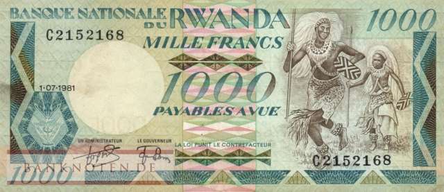 Rwanda - 1.000  Francs (#017a_VF)