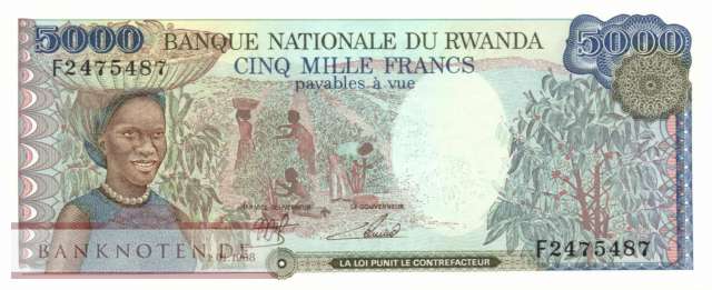 Ruanda - 5.000  Francs (#022_UNC)