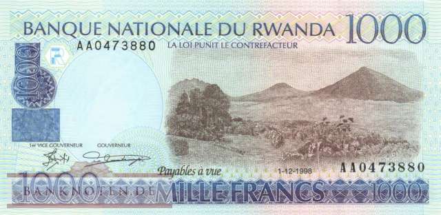 Ruanda - 1.000  Francs (#027a_UNC)